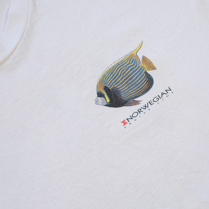 Vintage 1992 Norwegian Cruise Fish Graphic T-Shirt - L