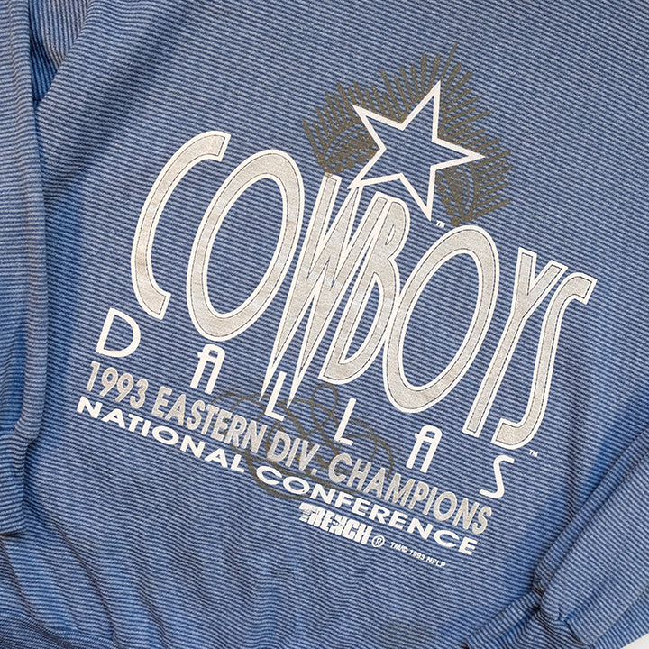 Vintage 1993 Dallas Cowboys Big Spell Out Stripe Crewneck - S