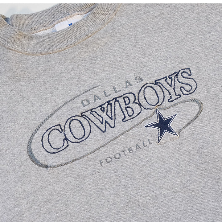 Vintage Dallas Cowboys Embroidered Spell Out Crewneck - M