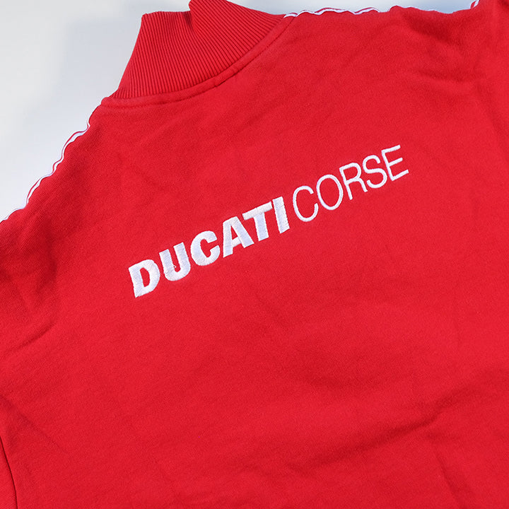 Vintage Ducati Quarter Zip Embroidered Sweatshirt - L