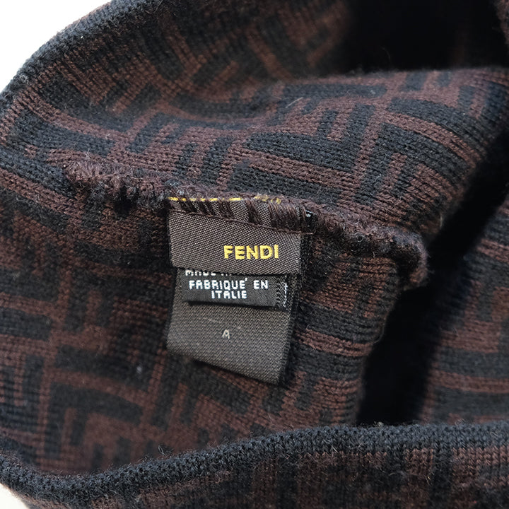 Vintage Fendi All Over Monogram Made In Italy Beanie