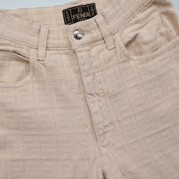 Vintage RARE Fendi WOMENS All Over Monogram Pants - AU 8-10