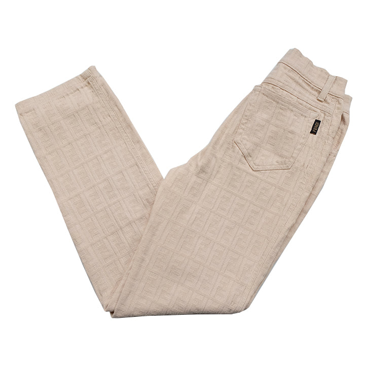 Vintage RARE Fendi WOMENS All Over Monogram Pants - AU 8-10