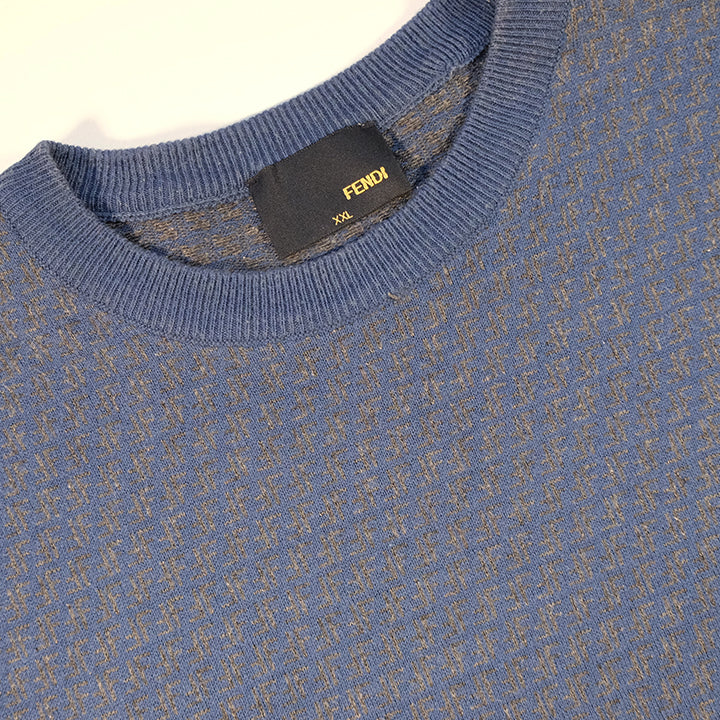 Vintage Fendi Classic All Over Monogram Sweater - L