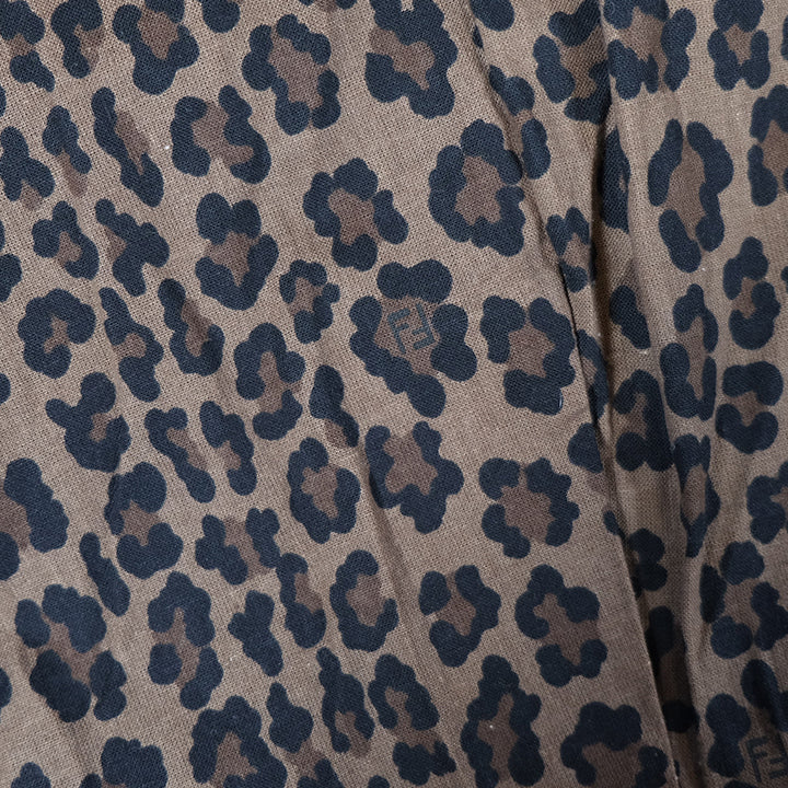 Vintage Fendi Leopard Lining WOMENS Trench Coat - XL