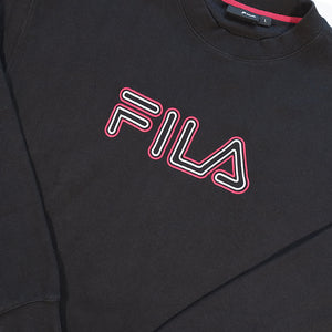 Vintage Fila Embroidered Spell Out Crewneck - L