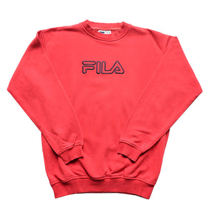 Vintage Fila Embroidered Spell Out Crewneck - L