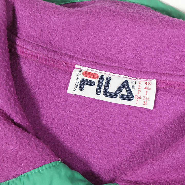 Vintage Fila Magic Line Snap Fleece Made In Italy - M