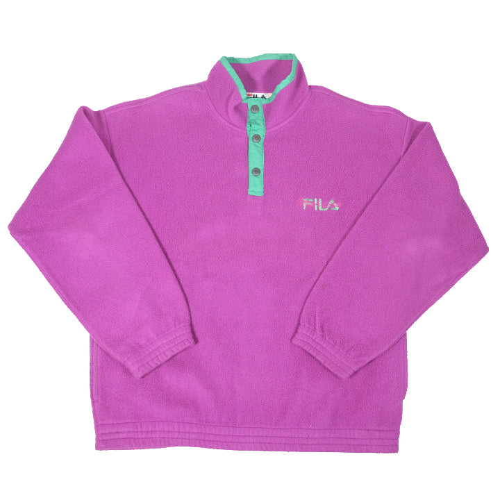 Vintage Fila Magic Line Snap Fleece Made In Italy - M