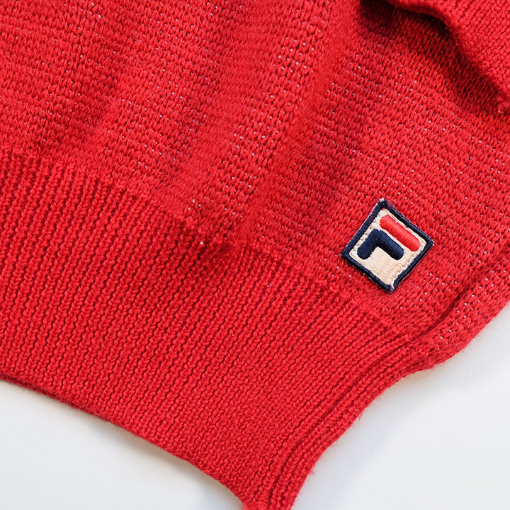 Vintage Fila Big Logo Knit Sweater - S