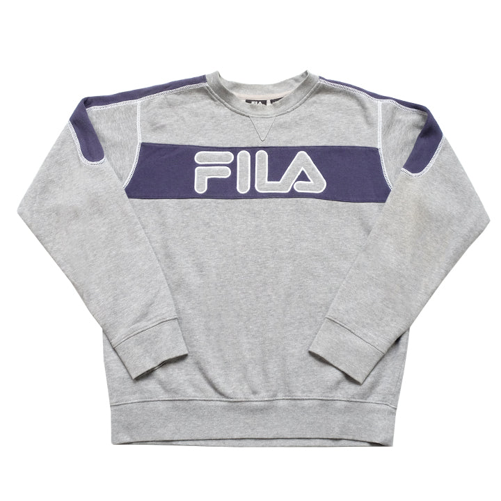 Vintage Fila Big Spell Out Logo Crewneck M