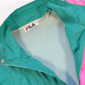 Vintage Fila Embroidered Logo Windbreaker Jacket - L