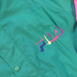 Vintage Fila Embroidered Logo Windbreaker Jacket - L