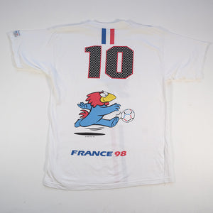 Vintage RARE France 98 Front & Back Graphic T-Shirt - L