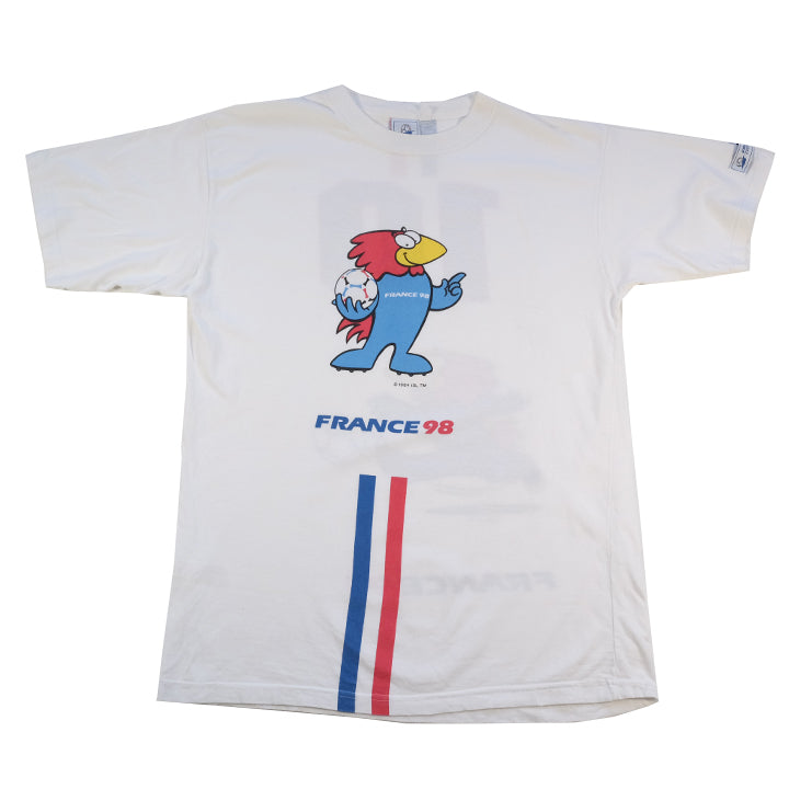 Vintage RARE France 98 Front & Back Graphic T-Shirt - L