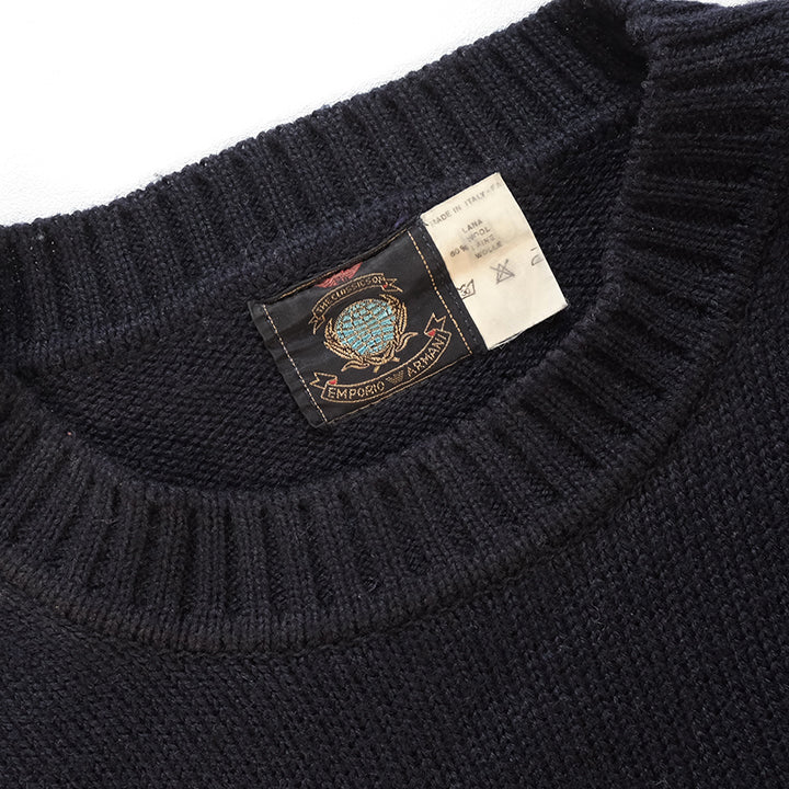 Vintage Rare 80s Emporio Armani Spell Out Sweater Made In Italy - L