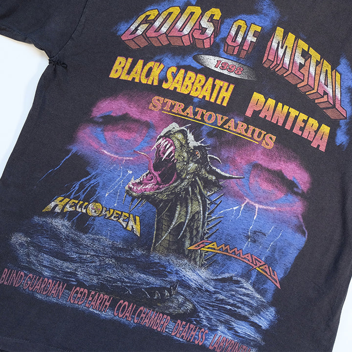 Vintage RARE 1998 Gods Of Metal Black Sabbath & Pantera Single Stitch Tour T-Shirt - L