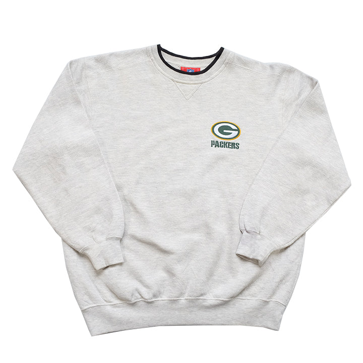 Vintage Green Bay Packers Embroidered Crewneck - M