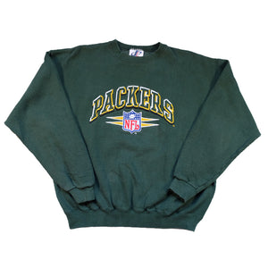 Vintage Green Bay Packers Big Embroidered Spell Out Crewneck - S