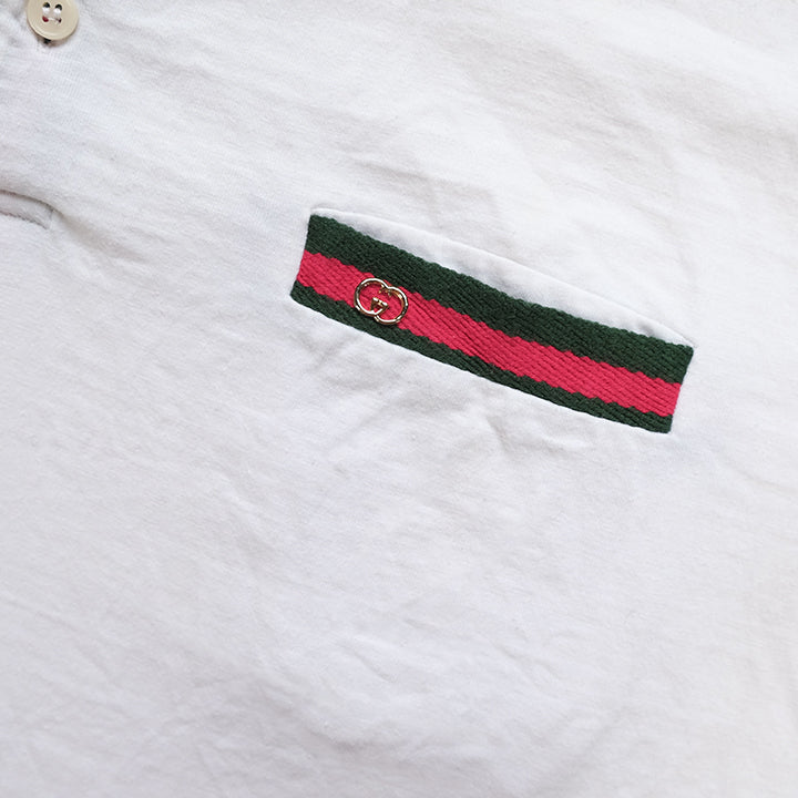 Vintage Rare 80s Gucci Logo Polo Shirt - M