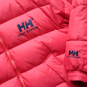 Vintage RARE Helly Hansen Reversible BIG Spell Out Puffer Down Jacket - L