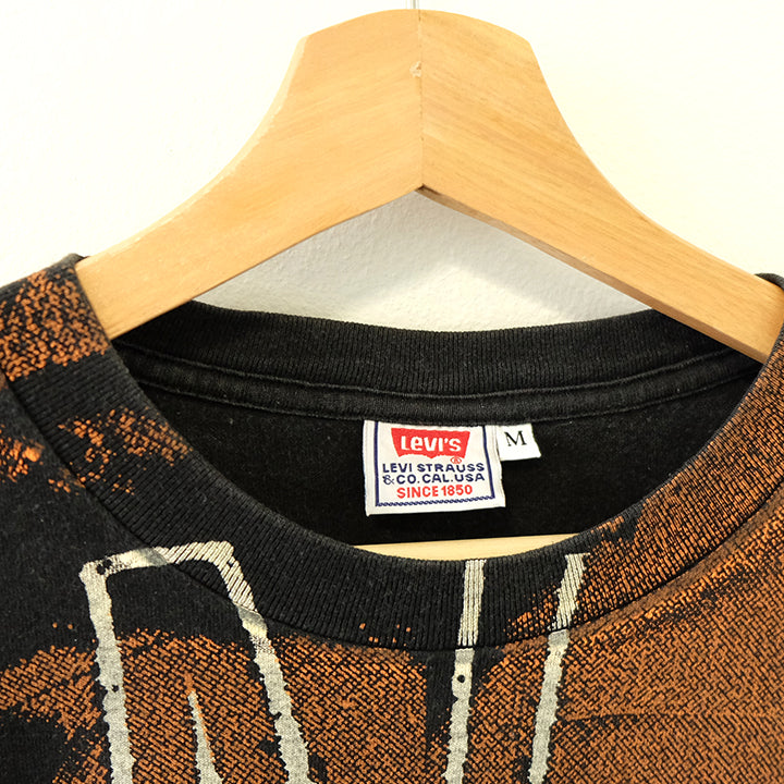 Vintage Rare Levis All Over Print Single Stitch T Shirt L