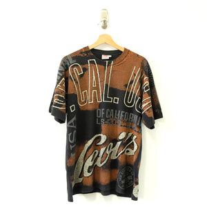 Vintage Rare Levis All Over Print Single Stitch  T-Shirt - L