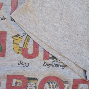 Vintage London Alphabet Single Stitch T-Shirt - M