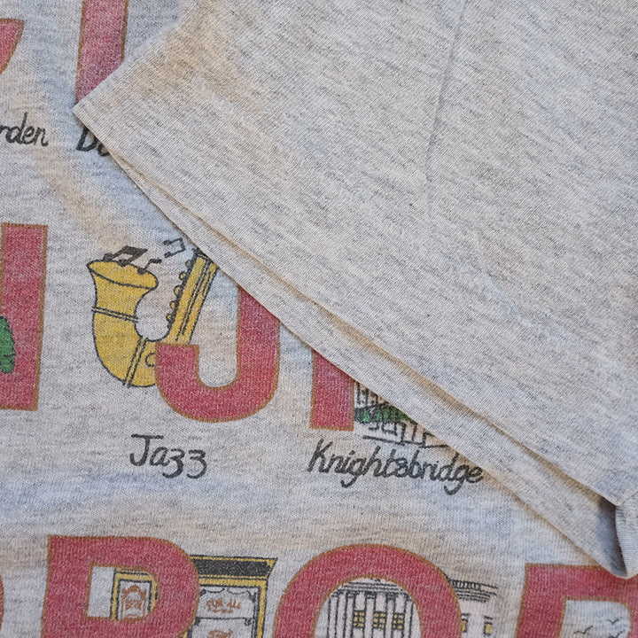 Vintage London Alphabet Single Stitch T-Shirt - M