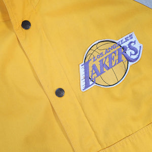 Vintage RARE Los Angeles Lakers Embroidered Heavy Weight Cotton Drill Jacket - L