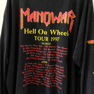 Vintage Rare 1997 Manowar Hell On Wheels Tour Long Sleeve - XL
