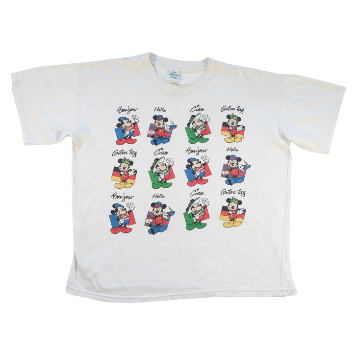 Vintage Mickey Mouse Hello Graphic T-Shirt - M