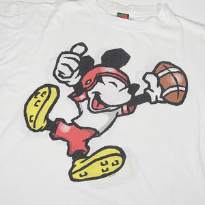 Vintage Mickey Mouse Football Front & Back Graphic T-Shirt - XL