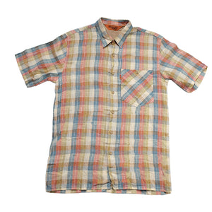 Vintage Missoni Linen Short Sleeve Button Up Made In Italy - M