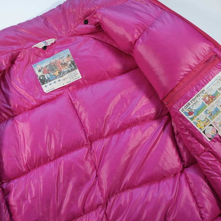 Vintage 80s Moncler Grenoble Logo Puffer Down Coat Jacket - XL