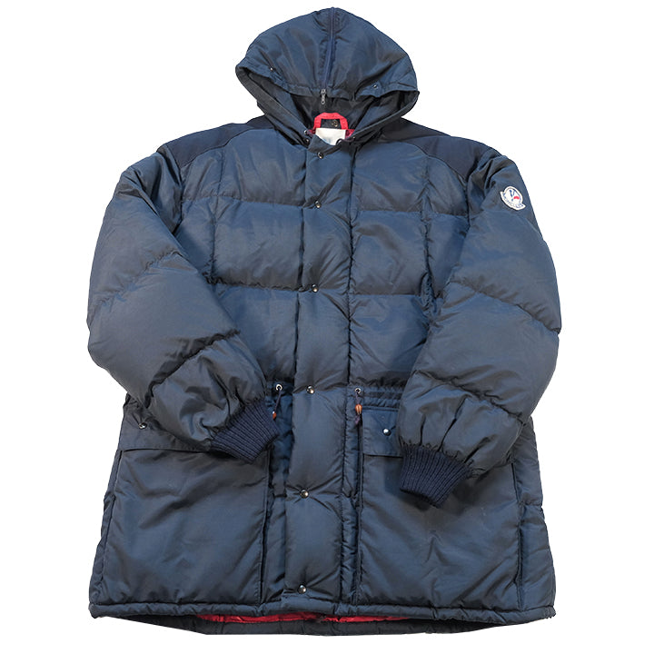 Vintage 80s Moncler Grenoble Logo Puffer Down Coat Jacket - L