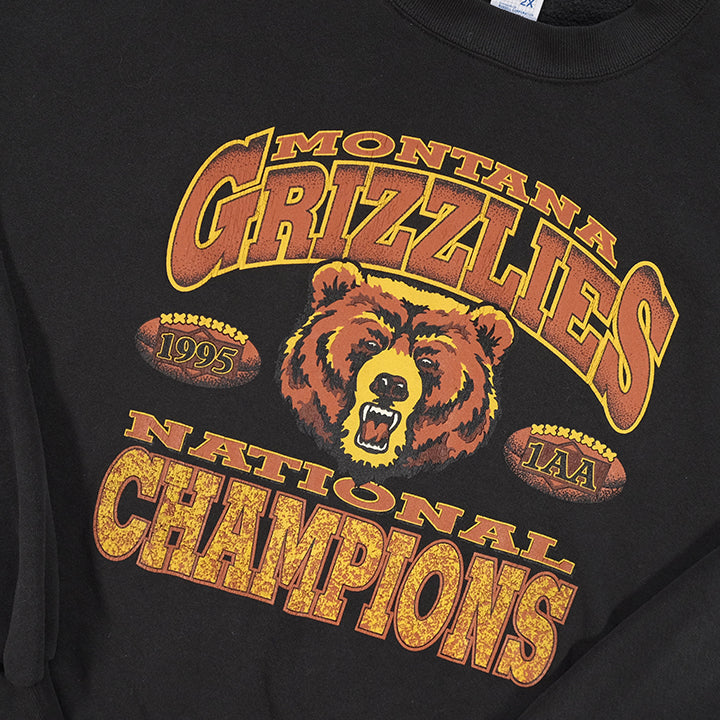Vintage Montana Grizzlies Spell Out Crewneck - XL