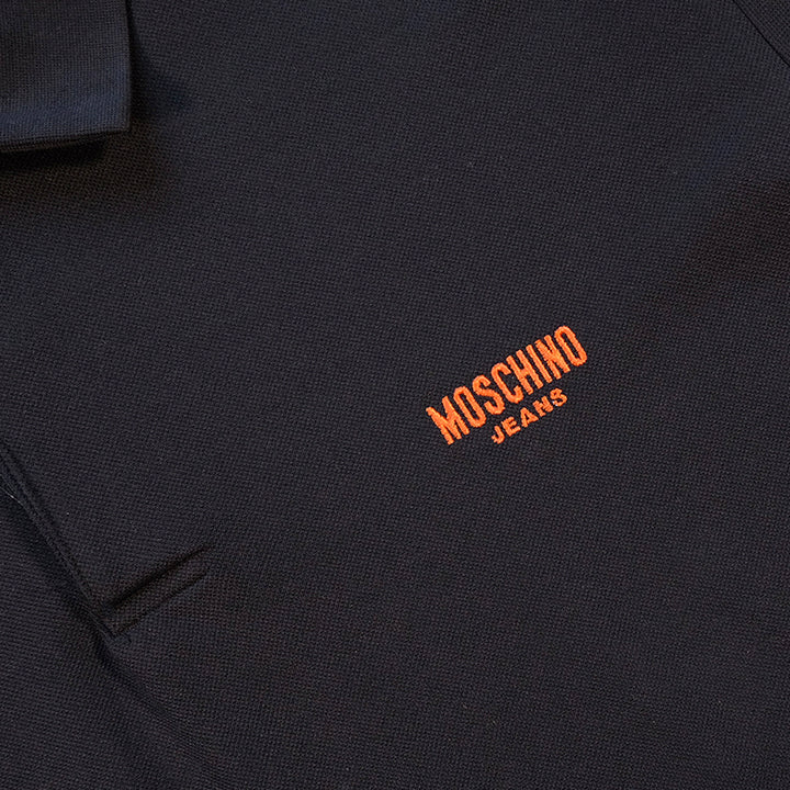 Vintage Moschino Embroidered Spell Out Polo Made In Italy - M