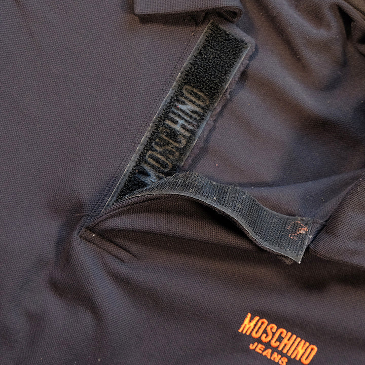 Vintage Moschino Embroidered Spell Out Polo Made In Italy - M