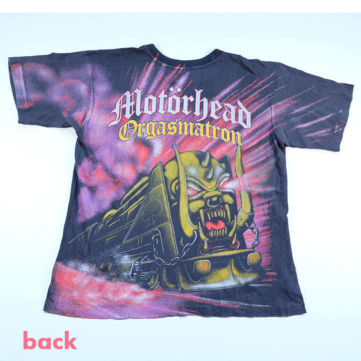 Vintage RARE Motorhead Orgasmatron All Over Front & Back Single Stitch T-Shirt - L