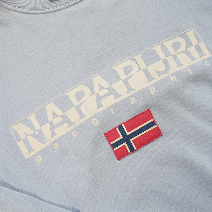 Vintage Napapijri Geographic Big Spell Out Crewneck - M