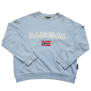 Vintage Napapijri Geographic Big Spell Out Crewneck - M