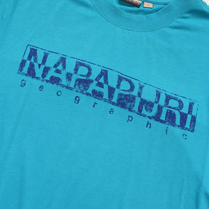 Vintage Napapijri Geographic Spell Out T-Shirt - M