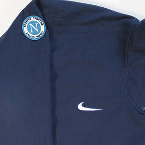 Vintage Nike Napoli Fleece Lined Reversible Warm Up Quarter Zip - XL