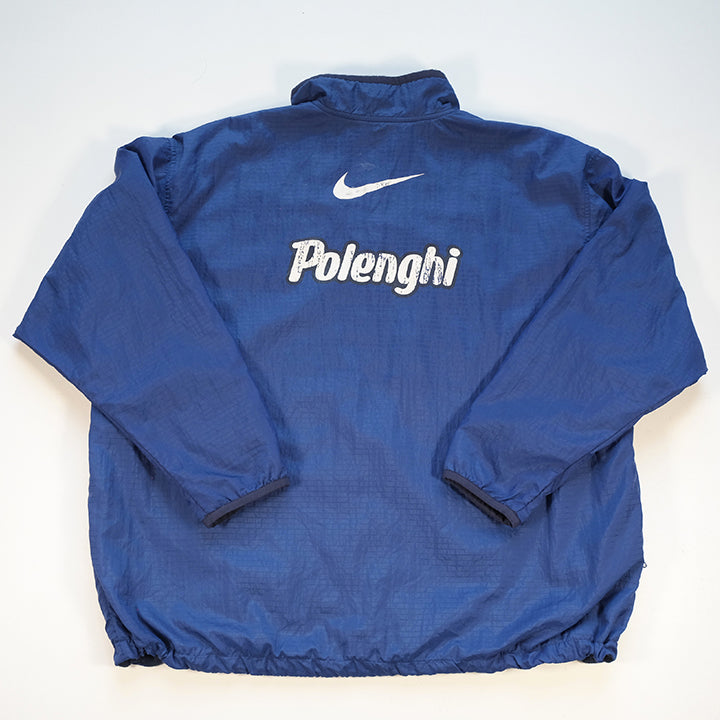 Vintage Nike Napoli Fleece Lined Reversible Warm Up Quarter Zip - XL