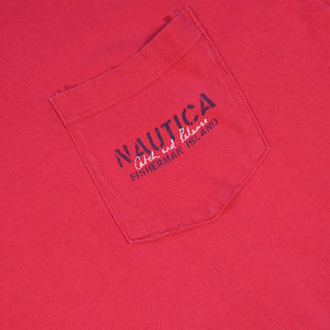 Vintage Nautica Fisherman Graphic Made In USA T-Shirt - XL