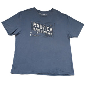 Vintage Nautica Spell Out Logo T-Shirt - XL