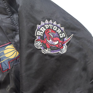 Vintage RARE NBA All Over Embroidered Logo Jacket - XXL