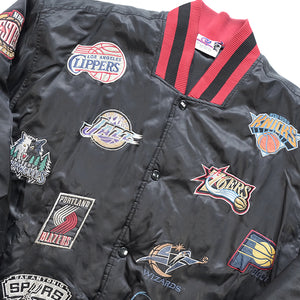 Vintage RARE NBA All Over Embroidered Logo Jacket - XXL