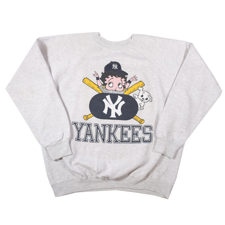 Vintage RARE New York Yankees Betty Boop Spell Out Crewneck - L